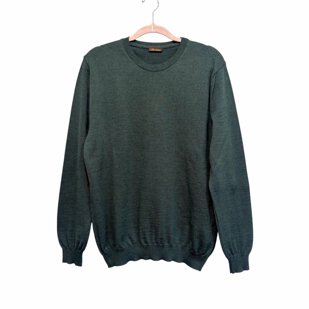 Stenstroms Blue and dark Green 100% merino wool sweater, size XL